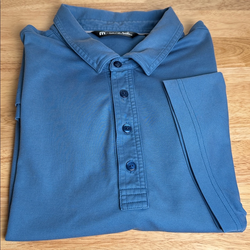 Travis Mathew Ocean Blue Polo Shirt
